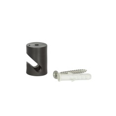 Decentratore in plastica nero per il fissaggio a muro o a soffitto