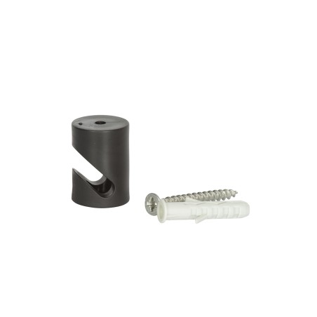 Descentrador de plástico negro para la fijación en pared o techo