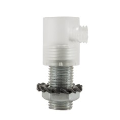 Prensa cables cilíndrico de plástico transparente