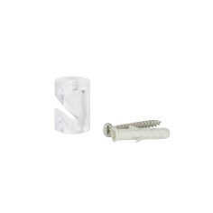 Descentrador de plástico transparente para la fijación en pared o techo