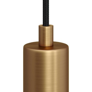 SERRE-CÂBLE CYLINDRIQUE EN METAL BRONZE SATINE