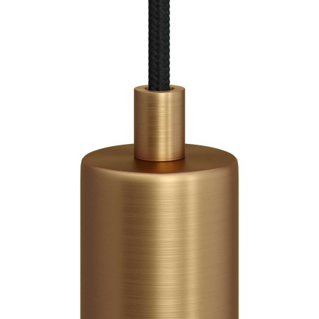 SERRE-CÂBLE CYLINDRIQUE EN METAL BRONZE SATINE