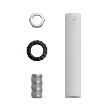 SERRE-CÂBLE CYLINDRIQUE EN METAL HAUT 7CM BLANC