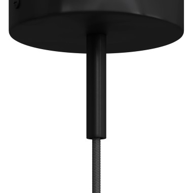 Prensa cables cilíndrica de metal negro – altura 7 cm