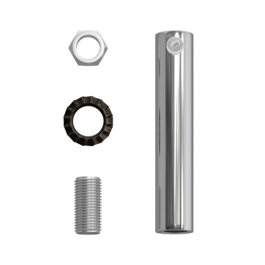 Prensa cables cilíndrica de metal cromado alta 7 cm