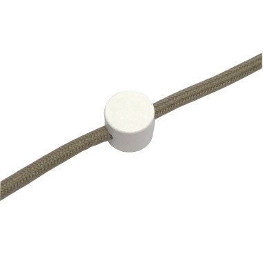 Descentrador/Pasacables en plástico blanco