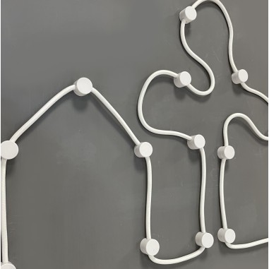 Decentratore/Passacavo in plastica bianco