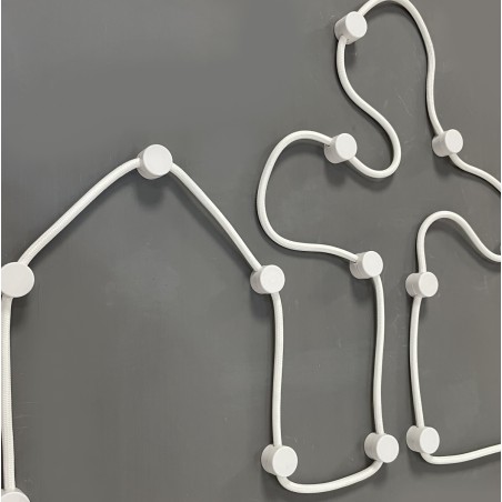 Descentrador/Pasacables en plástico blanco