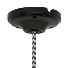 Rosone vintage in porcellana nero