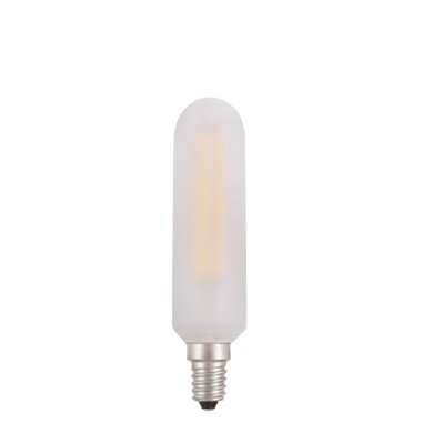 Die LED-Röhrenlampe T30 aus weiß satiniertem Glas bietet eine breite Lichtverteilung
