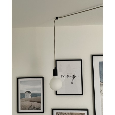 AMPOULE LED GOUTTE CUIVRE - câbles textiles colorés - éclairage design