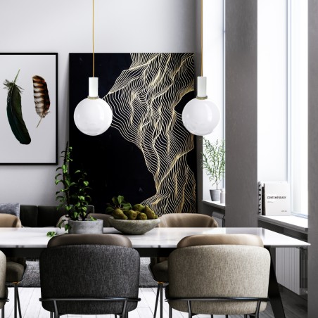 AMPOULE LED GOUTTE CUIVRE - câbles textiles colorés - éclairage design