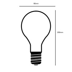 Bombilla Led globo G95 con media esfera de cobre 2
