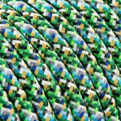 Cable eléctrico redondo recubierto de tela de color