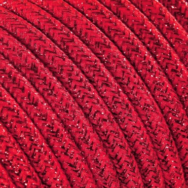 Cable eléctrico redondo recubierto de tela de color