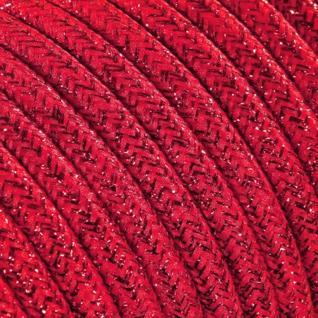 Cable eléctrico redondo recubierto de tela de color