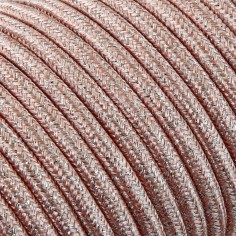 Cable eléctrico redondo recubierto de tela de color