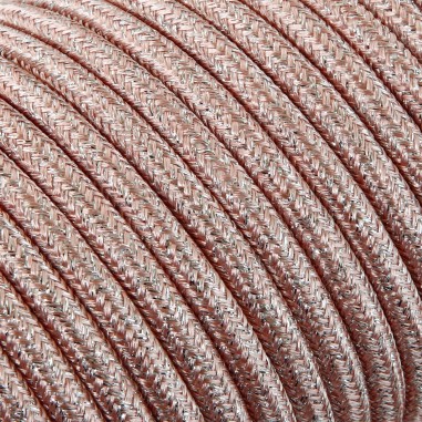 Cable eléctrico redondo recubierto de tela de color