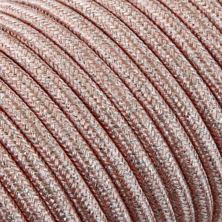 Cable eléctrico redondo recubierto de tela de color