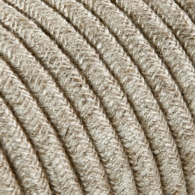 CABLE TEXTIL REDONDO CANVAS BEIGE