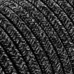 CABLE TEXTIL REDONDO CANVAS GRIS