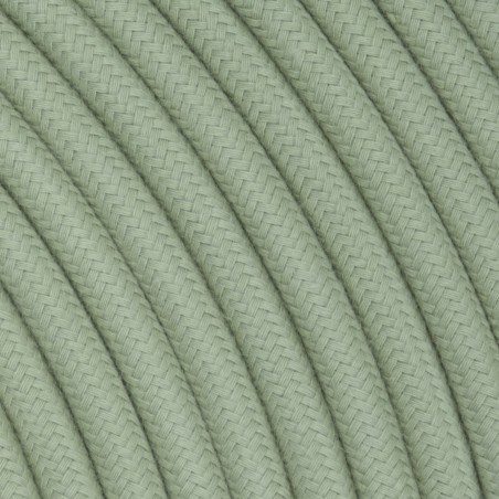 Rundes, farbiges textilummanteltes Elektrokabel aus Rohgarn in Natur