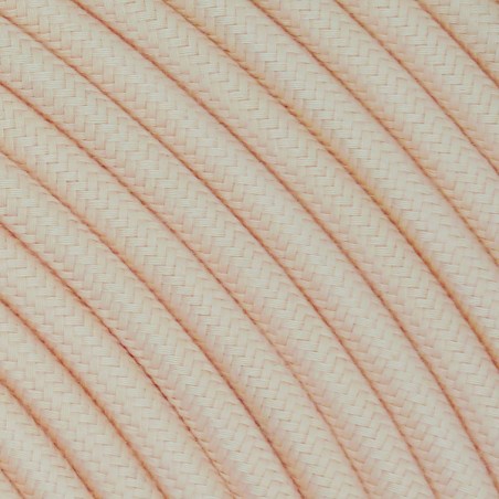 Rundes, farbiges textilummanteltes Elektrokabel aus Rohgarn in Polar