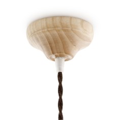 Rosetón vintage de madera barnizable Ø 95 mm