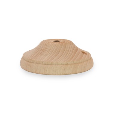 Rosetón vintage de madera barnizable Ø 95 mm