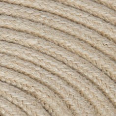 Rundes, textilummanteltes Elektrokabel aus Rohgarn in Jute im nautischen Stil