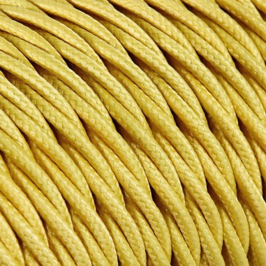 CABLE TEXTIL TRENZADO AMARILLO