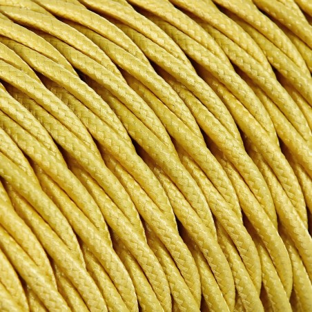 CABLE TEXTIL TRENZADO AMARILLO