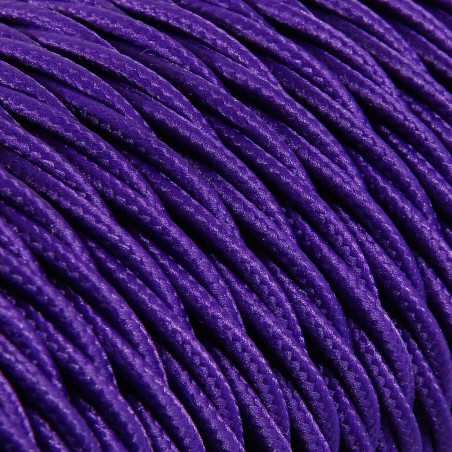 Geflochtenes, textilummanteltes Elektrokabel in Violett