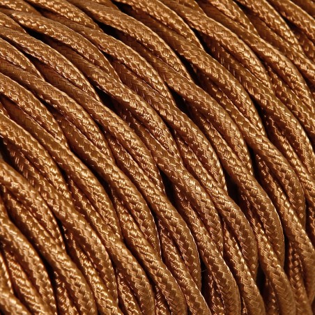 Geflochtenes, textilummanteltes Elektrokabel in Whisky