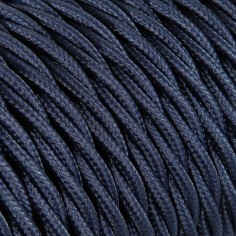 Geflochtenes, textilummanteltes Elektrokabel in Abyss