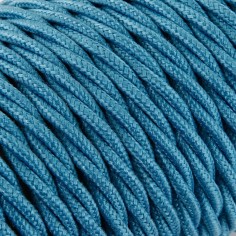 Geflochtenes, textilummanteltes Elektrokabel in Graphit mit natürlicher Optik