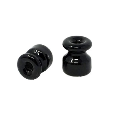 ISOLATORE IN PORCELLANA NERO - Accessori in porcellana per illuminazione