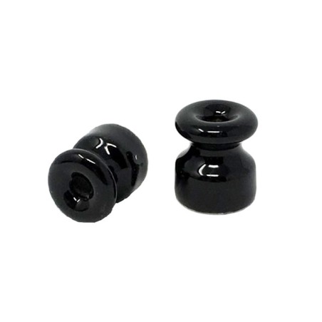 ISOLATORE IN PORCELLANA NERO - Accessori in porcellana per illuminazione