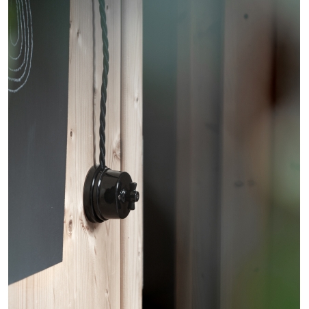 Drehschalter/Wechselschalter aus schwarzem Porzellan