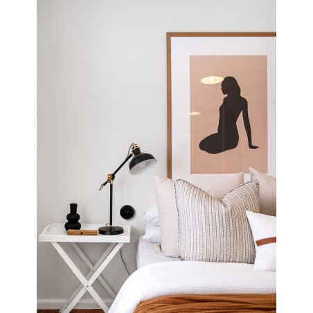 Inverseur rotatif en porcelaine noir avec bouton - éclairage design