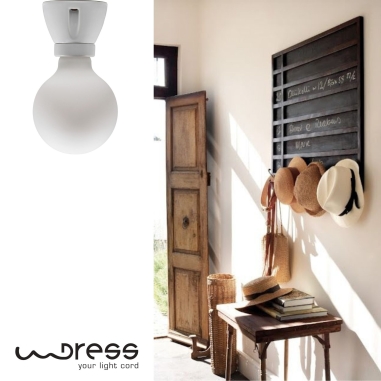 Faretto in porcellana E27 bianco