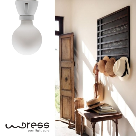 Faretto in porcellana E27 bianco