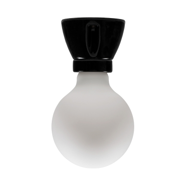 Lampe en porcelaine E27 noir