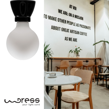 Lampe en porcelaine E27 noir