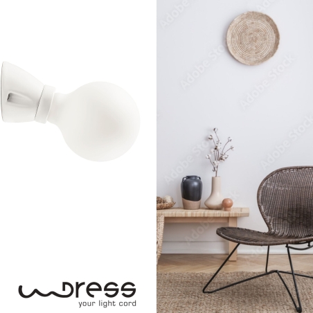 Lampe en porcelaine E27 blanc