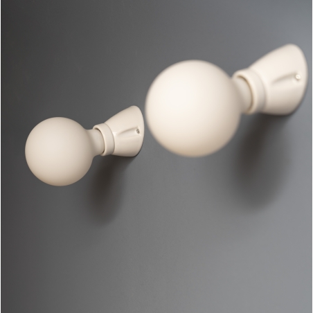 Lampe en porcelaine E27 blanc
