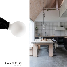 Spot de porcelana E27 inclinado negro 2