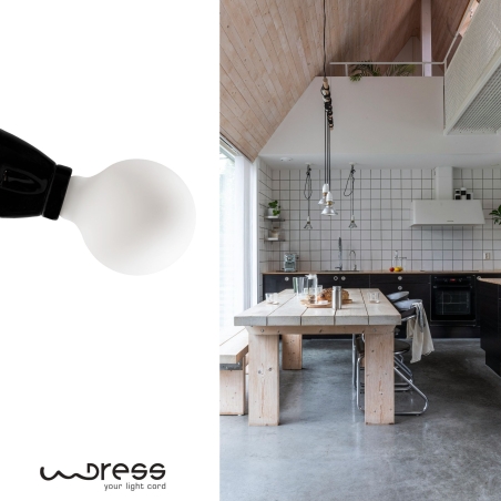 Lampe en porcelaine E27 noir