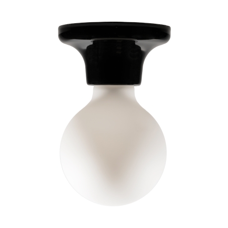 Spot de porcelana E27 negro