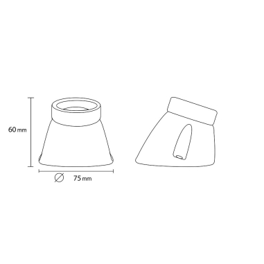 Lampe en porcelaine E27 noir